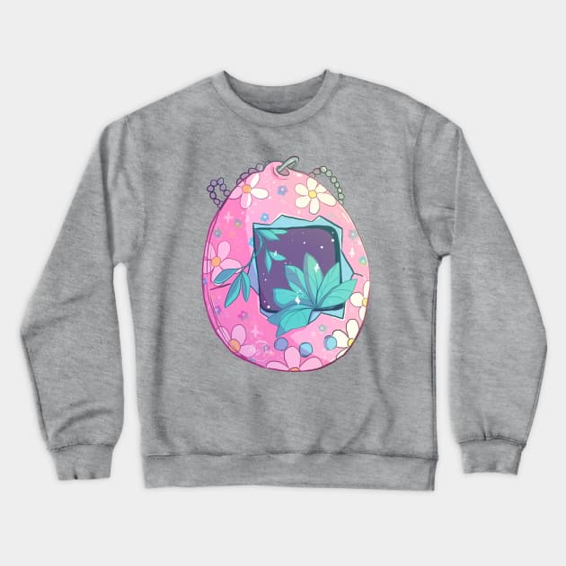 90s Nostalgia Series: Flower Tamagotchi Crewneck Sweatshirt by paintdust